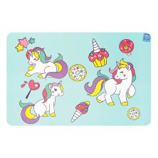 Дитячий столик зі стільчиком Bambi A19-BLUE UNI Єдинороги синій складаний