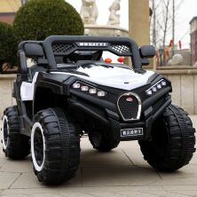 Дитячий електромобіль M 4198EBLR-1 Bugatti Джип Баггі одномісний, 4 мотори, шкіряне сидіння / білий