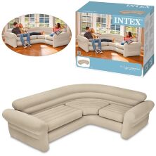 Надувний Велюровий Кутовий Диван ліжко-матрац INTEX 68575