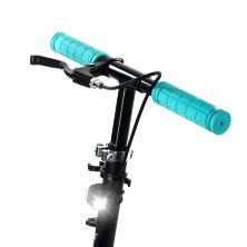 Складаний алюмінієвий самокат GS-0014 з ручним гальмом, ліхтариком / бірюзовий **