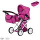 Коляска класична для ляльки з сумкою лялькова Carrello Unica 9346 HOT Pink малинова