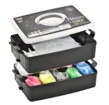 Ігровий набір Термомозайка в кейсі ET 30 10 000 намистин, неонові кольори, термопапір, пінцет, основи, шаблони