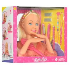 Лялька для дівчинки Голова для зачісок DEFA 8415 плойка косметика заколочки два види**