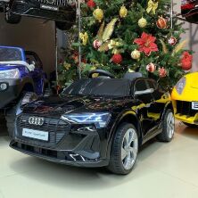 Дитячий електромобіль Машина Audi E-TRON M 4806EBLR-2 одномісний, шкіряне сидіння, MP3, USB / чорний