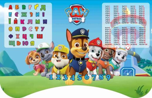 Дитяча парта шкільна растишка зі стільцем Щенячий Патруль 112, салатова ***