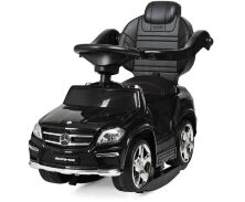 Каталка-толокар Mercedes SX1578-2 з батьківською ручкою 3в1 чорна **