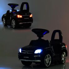 Каталка-толокар Mercedes SX1578-2 з батьківською ручкою 3в1 чорна **