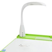 Настільна світлодіодна лампа на гнучкій ніжці для парти або столу LED LAMP-1 / працює від мережі / колір білий**