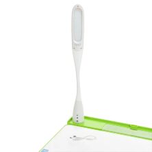 Настільна світлодіодна лампа на гнучкій ніжці для парти або столу LED LAMP-1 / працює від мережі / колір білий**