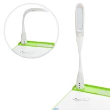 Настільна світлодіодна лампа на гнучкій ніжці для парти або столу LED LAMP-1 / працює від мережі / колір білий**