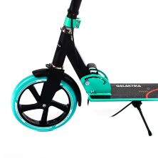 Самокат складаний двоколісний GS-0056 алюмінієвий з ручним гальмом і ліхтариком / колір рожевий