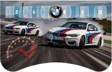 Дитяча регульована парта зі стільчиком Растишка Bambi 111 "Автомобіль БМВ" біло-блакитна для хлопчика