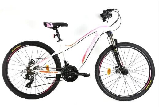 Спортивний Гірський алюмінієвий велосипед 27.5д Crosser P6-2 з дисковими гальмами Shimano/жіночий Білий