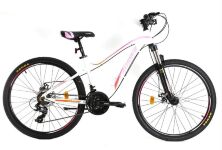 Спортивний Гірський алюмінієвий велосипед 27.5д Crosser P6-2 з дисковими гальмами Shimano/жіночий Білий