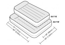 Надувний велюровий матрац ліжко INTEX 64116 з вбудованим насосом**