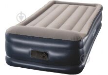 Надувна велюрова ліжко Intex 67628 з підголовником з вбудованим електронасосом