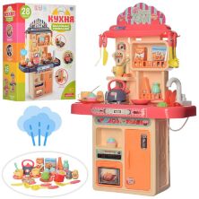 Дитячий ігровий набір інтерактивна кухня велика LIMO TOY 16854B плита, духовка миття посуд звук, світло**