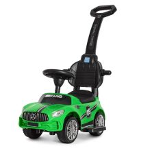 Дитяча каталка-толокар Bambi 2 в 1 Mercedes M 4074L-5 батьківська ручка музика зелене **