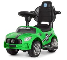 Дитяча каталка-толокар Bambi 2 в 1 Mercedes M 4074L-5 батьківська ручка музика зелене **