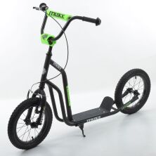 Дорослий двоколісний самокат з ручним гальмом SR2-044-1-B колеса надувні 14 дюймів / колір чорний**