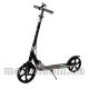 Самокат складаний двоколісний GS-0056 алюмінієвий з ручним гальмом і ліхтариком / колір чорний