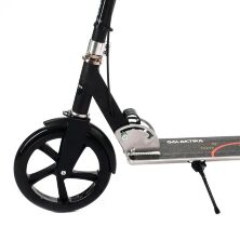 Самокат складаний двоколісний GS-0056 алюмінієвий з ручним гальмом і ліхтариком / колір чорний