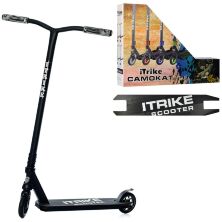 Трюкової двоколісний дитячий самокат iTrike SR2-068-3-B підлітковий колеса ПУ 110мм / чорний