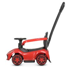 Дитяча МАШИНКА каталка толокар Bambi M 4741-3 з батьківською ручкою і захисним бампером / червона**