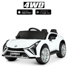 Дитячий двомісний електромобіль Lamborghini 4WD M 4799EBLR-1 на ЄВА колесах з м'яким сидінням / білий**