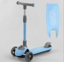 Складаний триколісний дитячий самокат Best Scooter D-0558 трубка керма алюмінієва / блакитний