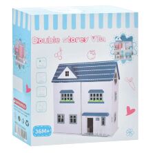 Дерев'яна іграшка Будиночок для ляльок MD 1955 Ляльковий дом двоповерховий дерев'яний з меблями