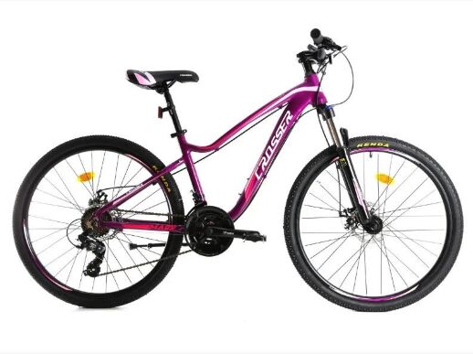 Спортивний гірський алюмінієвий велосипед 27.5д Crosser P6-2 з дисковими гальмами Shimano / жіночий фіолетовий
