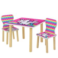 Дитячий стіл з двома стільчиками Bambi 508-64 Єдиноріг