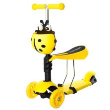 Самокат дитячий 3 в 1 iTrike JR 3-016-B MAXI Божа корівка 6 кольорів