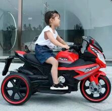 Дитячий електромобіль трицикл M 4851EL-3 MP3, USB, Шкіряне сидіння, EVA колеса