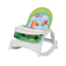 Дитяче крісло-качалка шезлонг 3в1 зі столиком Lorelli (Bertoni) Alex with table Grey Cool Cat Сіре КОШЕНЯ"