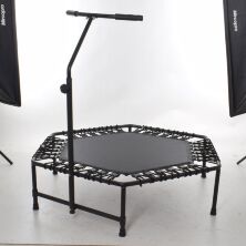 Фітнес-батут спортивний круглий MS 3256 діаметр 125 см з фітнес-планкою