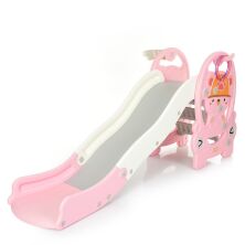 Дитяча пластикова гірка BAMBI WM19094-8 з баскетбольним кільцем рожева**