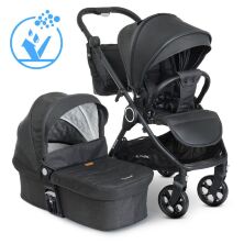 Універсальна дитяча коляска 2в1 EL CAMINO ME 1085 SAGA Denim Ash Blue з прогулянковим блоком і люлькою Блакитна