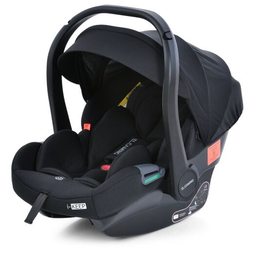 Дитяче автокрісло бебікокон EL CAMINO ME 1186 i-KEEP Melange Jet Black автолюлька чорне