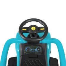 Дитяча МАШИНКА каталка толокар Bambi M 4741-4 з батьківською ручкою і захисним бампером / синя**