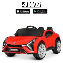 Дитячий двомісний електромобіль Lamborghini 4WD M 4799EBLR-3 на ЄВА колесах з м'яким сидінням / червоний**