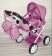 Коляска Люлька для ляльки CARRELLO UNICO 9346 ROSE Лялькова з люлькою-переноскою та рожевою сумкою