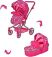 Коляска для ляльок трансформер зимова металева Melogo 9695**