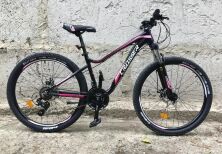 Спортивний гірський алюмінієвий велосипед 27.5д Crosser P6-2 з дисковими гальмами Shimano / жіночий чорний