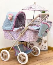 DeCuevas Коляска для ляльки з сумкою та парасолькою серії Прованс 60см (складна) (85045)
