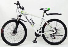Велосипед гірський спортивний S200 HAMMER колеса 29 дюймів рама алюміній біло-зелений