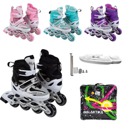 Ролики розсувні 3в1 RS-0032 розмір S (29-33) рама алюміній в сумці / 4 кольори