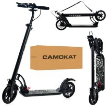 Двоколісний Самокат складаний алюмінієвий iTrike SR2-080-B з ручним дисковим гальмом і замком / чорний**