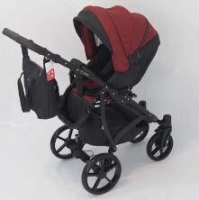 Універсальна Всесезонна Дитяча коляска Трансформер 2в1 BOSTON з Люлькою і підсклянником. Еко Шкіра Біла